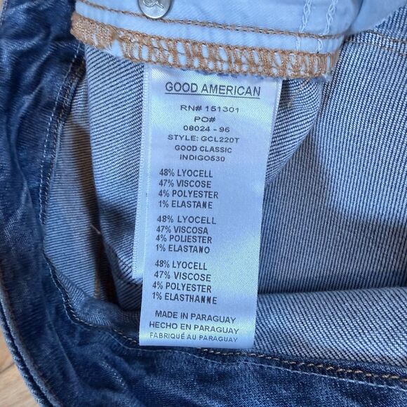 NWT Good American “Good Classic” Women’s Jeans Size 26 Indigo Blue MSRP $165 - Picture 4 of 9